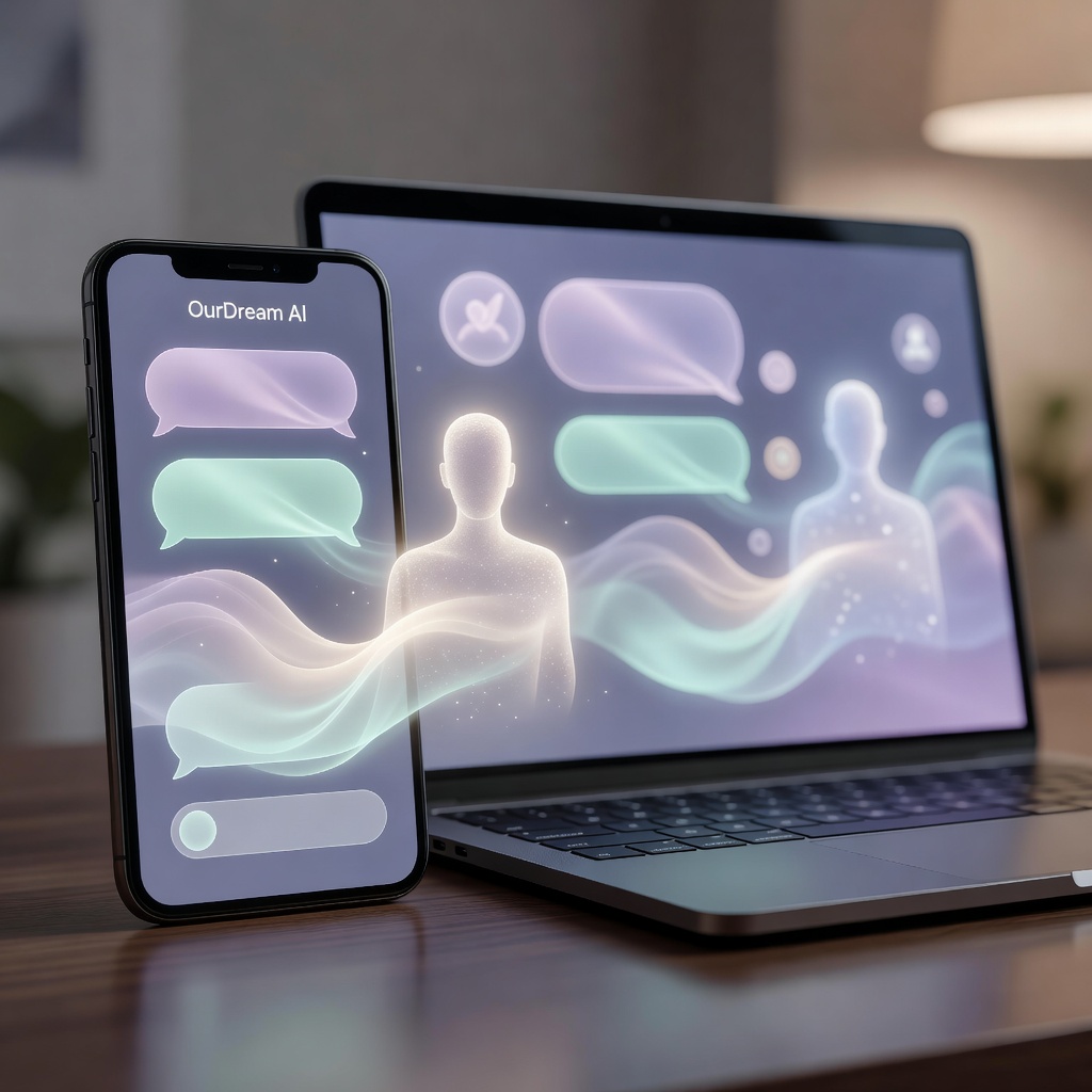 AI companion illustration for ourdream ai review 2026 features pricing alternatives